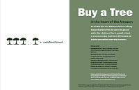 magazine spread for rainforest nonprofit